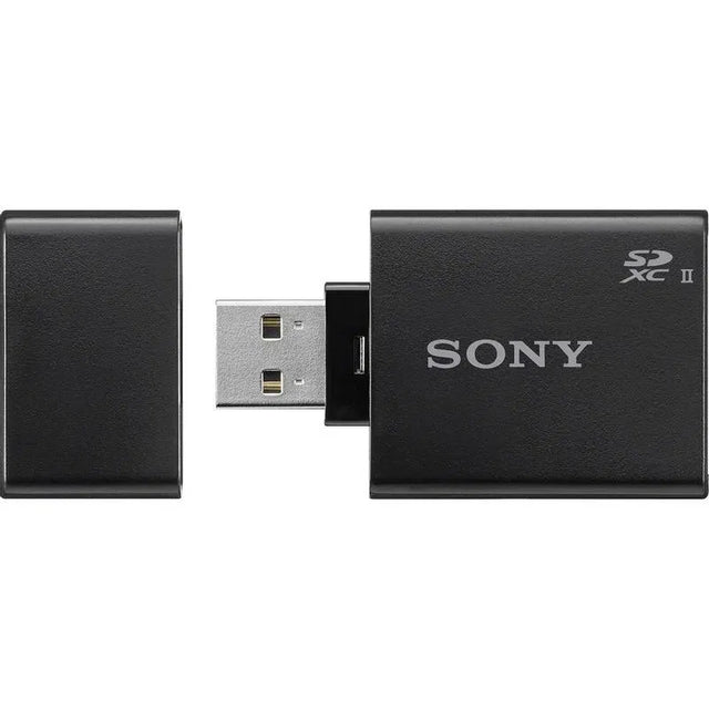 UHS-II SDXC II memory card with USB connector, black