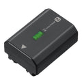 NP-FZ100 lithium battery pack with green status screen