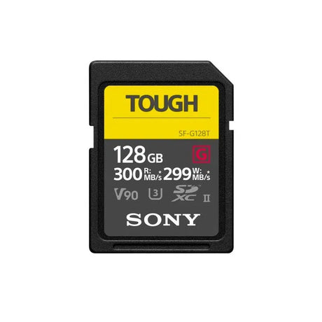 Card de memorie SDXC UHS-II Sony TOUGH 128GB, inscripție TOUGH
