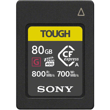 Sony TOUGH CFexpress Type A 80GB card, 800MB/s read and 700MB/s write