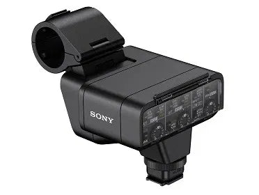 Sony XLR adapter housing with mounting base and port connections