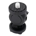 Mini tilt support with 1/4 screw, black knurled knobs and mounting plate