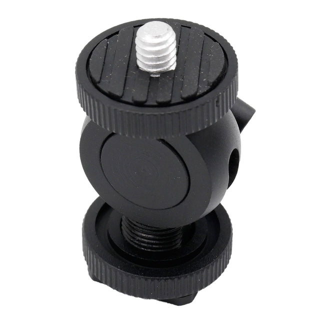 Mini tilt support with 1/4 screw, black knurled knobs and mounting plate