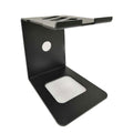 Suport boxe/monitoare de 4" negru, decupaj oval și braț orizontal