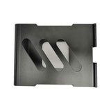 Suport boxe/monitoare de 4" negru, suport frontal cu trei decupaje alungite