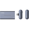 Lavalieră wireless: emițător P1 și două receptoare pentru smartphone/tabletă.