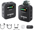 Black wireless lavalier mic receiver unit with display and tuning buttons
