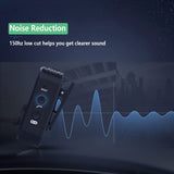 Black wireless lavalier mic transmitter with RESET and side control buttons