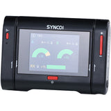 Dual wireless lavalier receiver with LCD showing A/B plus RX level bar
