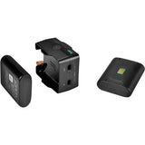 Portable 5600mAh battery bank with output ports, black housing