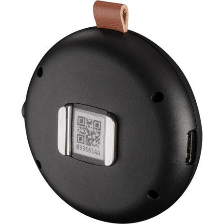 Syrp Genie Micro Camera Control bottom puck with QR code label and ports