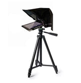 Teleprompter cu capac deschis pe trepied, suport pentru smartphone
