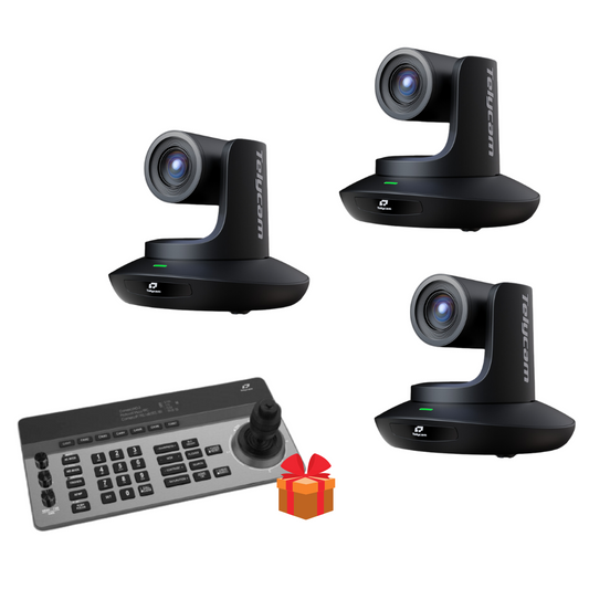 Telycam PTZ Full HD Zoom 20X NDI/SDI set 3 cu controller Cadou - View 1