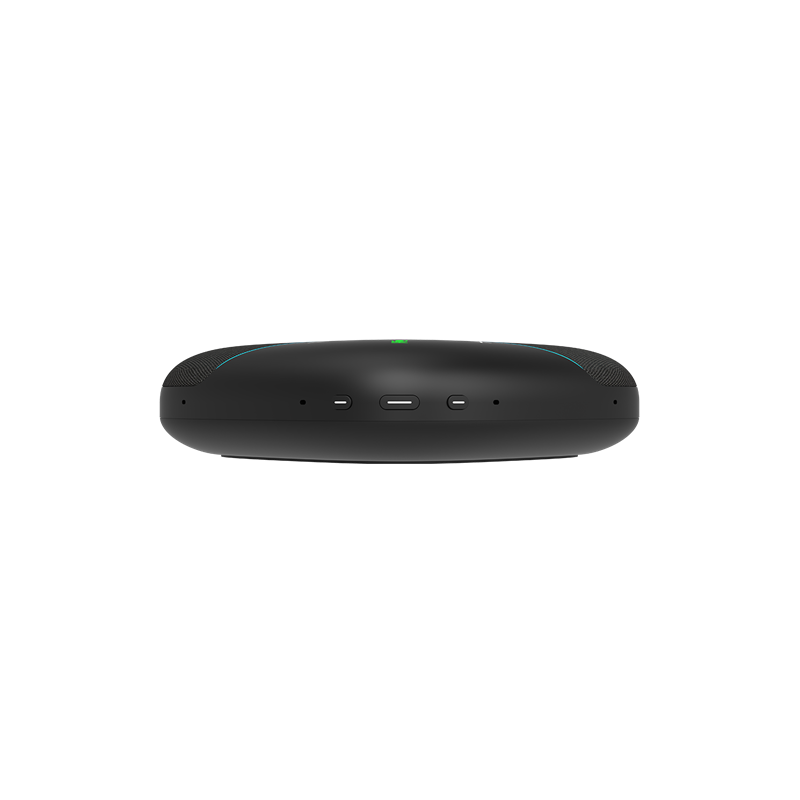 SONO speakerphone side profile showing button bar and port cluster