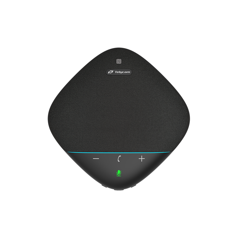 SONO speakerphone top view with mute mic icon and volume controls