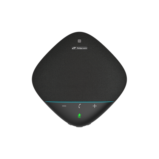SONO speakerphone top view with mute mic icon and volume controls