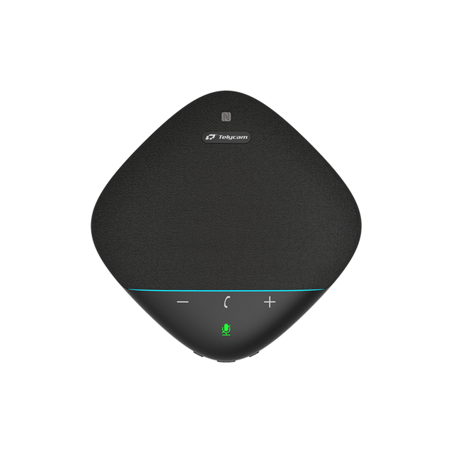 SONO speakerphone top view with mute mic icon and volume controls