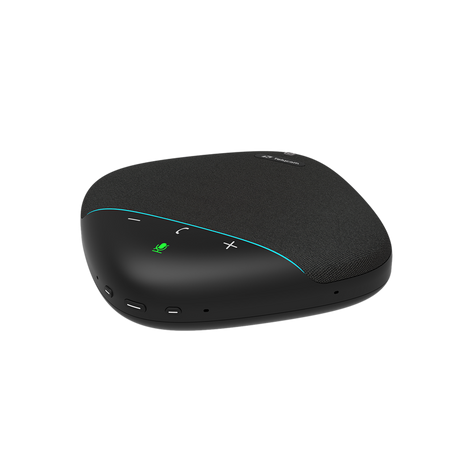 SONO speakerphone angled view with side buttons and port openings