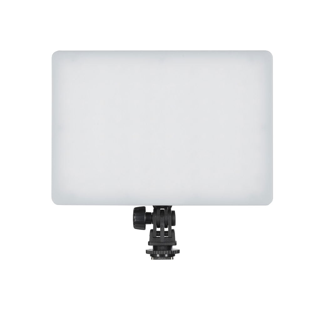 LED bicolor light panel with soft diffuser and black mounting bracket