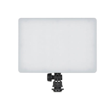 LED bicolor light panel with soft diffuser and black mounting bracket