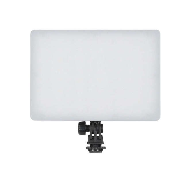 LED bicolor light panel with soft diffuser and black mounting bracket