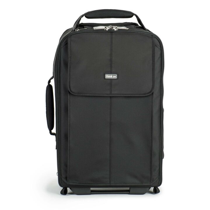 Troller foto carry-on Think Tank negru, față cu buzunar central și etichetă