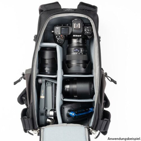 Think Tank MindShift rucsac foto slim 15L, compartiment deschis pentru cameră și obiective