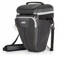 Photo holster bag 50, dark gray with front pockets and shoulder strap