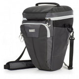 Photo holster bag 50, dark gray with front pockets and shoulder strap