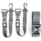 Photo holster bag strap system: adjustable webbing with clips and quick-attach mounts