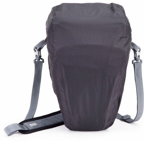 Back view photo holster bag 50 in dark gray with two padded shoulder straps