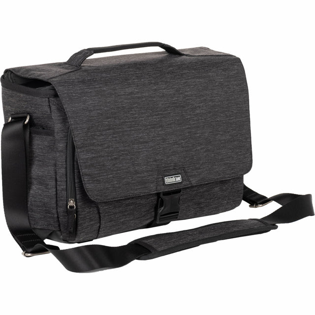 Think Tank Vision 15 photo messenger bag with flap and front pocket, dark olive/gray