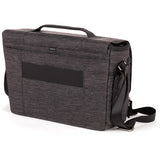 Think Tank Vision 15 camera bag side view with adjustable shoulder strap, dark olive/gray
