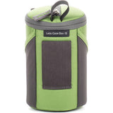 Green & dark gray lens case with Velcro strap and rear access panel