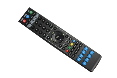 PTZ conference camera remote control with numbered keypad and OK navigation buttons
