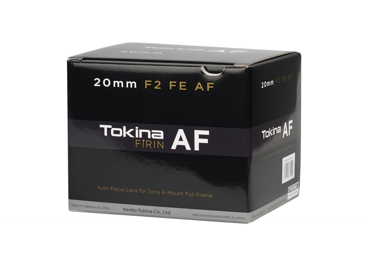 FiRIN 20mm f/2 FE AF lens retail box