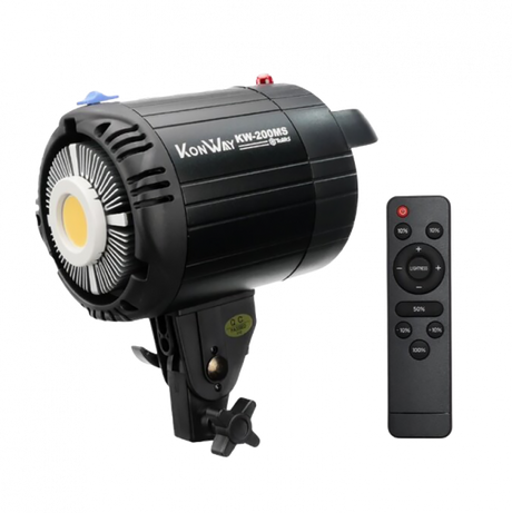 LED video light with Bowens mount, adjustable bracket and remote control