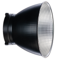 7-inch studio reflector, black housing with silver grid face