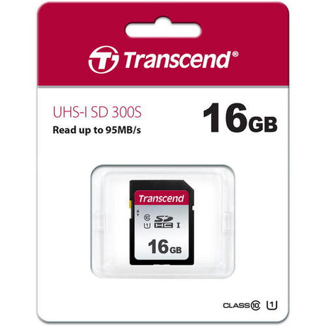 Ambalaj card SD Transcend 16 GB UHS-I, cu card în blister