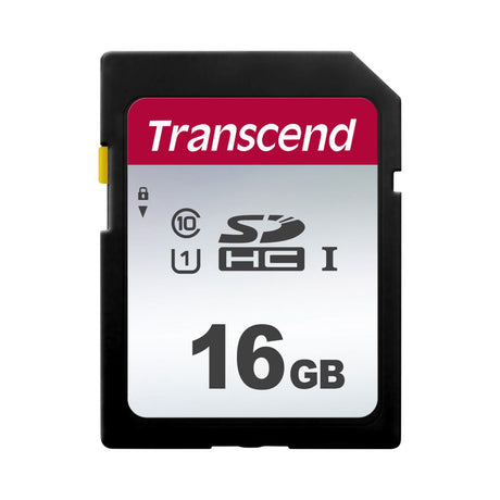 Card SD Transcend 16 GB, cu marcaje UHS-I pe etichetă