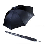 Umbrelă foto convertibilă 84 cm, model negru cu mâner și tijă