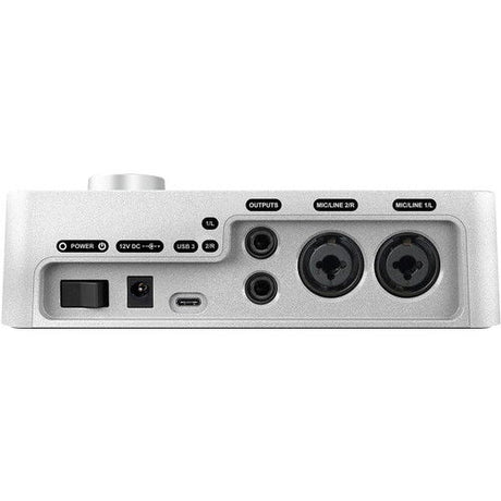 Interfață audio USB Apollo Solo, panou spate cu intrări Mic/Line și ieșiri