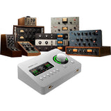 Interfață audio USB Apollo Solo, unitate compactă gri cu ecran color și buton verde