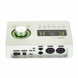 Apollo Solo USB audio interface rear panel with power, USB, and output/input ports