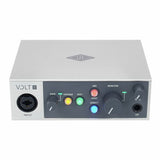 Volt 1 audio interface front controls: input jack, gain dial, vintage switch, monitor and HP jack