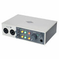 Volt 2 audio interface front view with two combo input ports and gain/monitor knobs