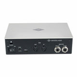 Volt 2 audio interface rear panel with USB-C, MIDI out/in, and monitor left/right jacks