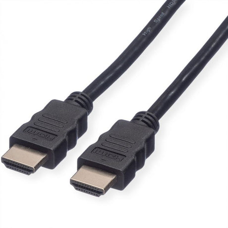 Black HDMI male to HDMI male cable connectors, 8K 60Hz, 5m