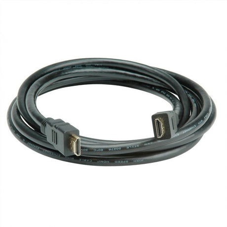 5m HDMI cable with two male HDMI connectors on black jacket