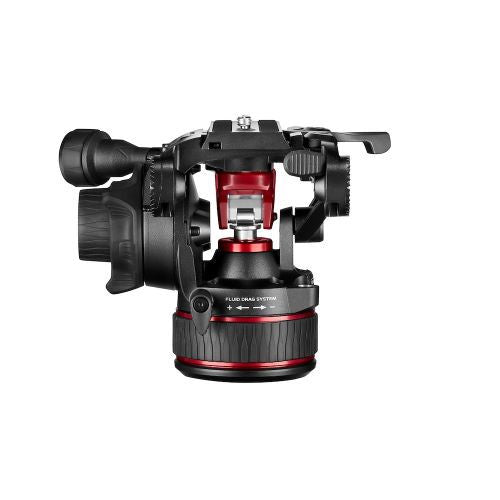 Nitrotech 608 cap fluid video, vedere frontală, negru cu roșu, control central